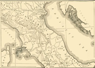 Karte von Nord- und Mittelitalien, 1890 von Unbekannt