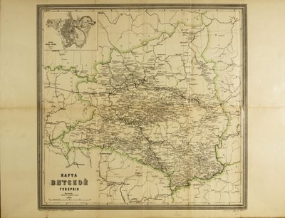 Karte des Gouvernements Wjatka, ca. 1914 von Unbekannt