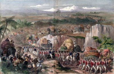 Marsch der Truppen in Indien, 1848 von Unbekannt