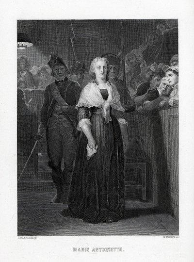 Marie Antoinette verlässt die Konvention nach dem Urteil, 1882 von Unbekannt