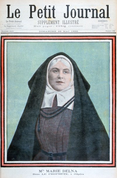 Marie Delna in der Oper Prophète, 1898 von Unbekannt
