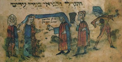 Hochzeit. Haggadah, Mitte des 15. Jahrhunderts von Unbekannt