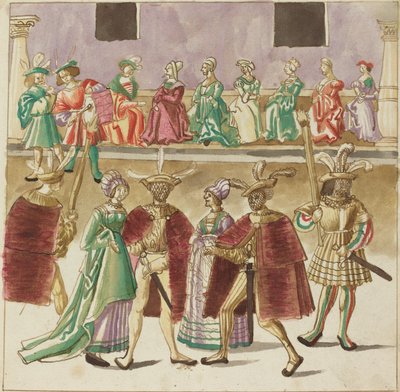 Maskerade, um 1515 von Unbekannt