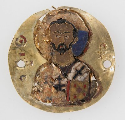 Medaille des Heiligen Johannes Chrysostomus, byzantinisch, 10.-11. Jahrhundert von Unbekannt