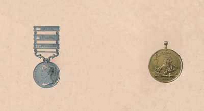 Medaillen für Schlachten in Indien, um 1911 von Unbekannt