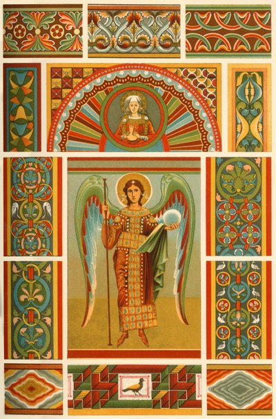 Mittelalterliche Wandmalerei, 1898 von Unbekannt