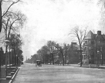 Michigan Avenue, Blick nach Süden, Chicago, Illinois, USA, um 1900 von Unbekannt