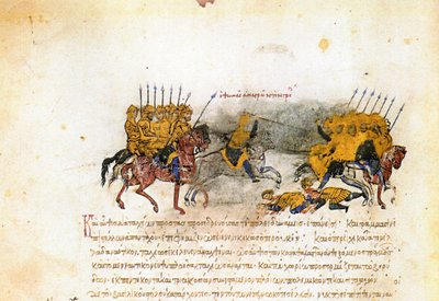 Miniatur aus dem Madrid Skylitzes, 11.-12. Jahrhundert von Unbekannt