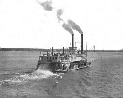 Mississippi-Raddampfer, USA, ca. 1900 von Unbekannt