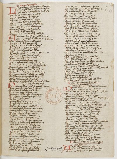 Ménagier de Paris, eine Manuskriptseite, 1393 von Unbekannt
