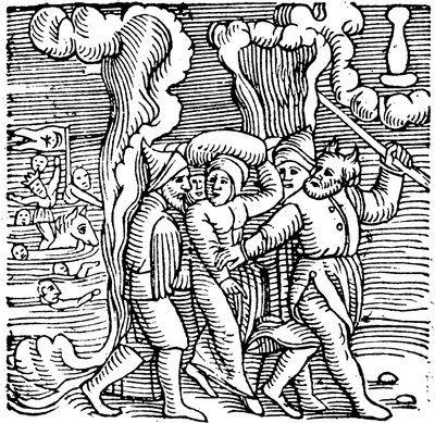 Moses befreit die Israeliten aus Ägypten, 1557 von Unbekannt