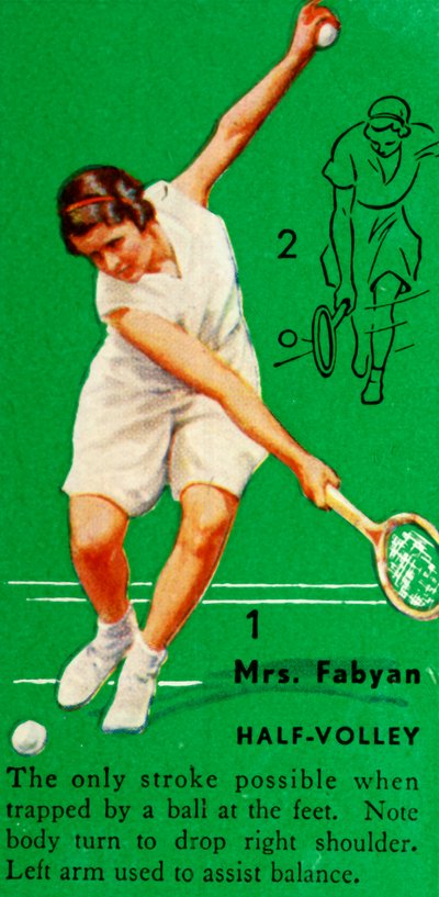 Mrs. Fabyan - Halbvolley, um 1935 von Unbekannt