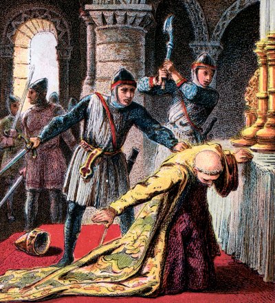 Mord an Thomas A Becket, 1170, um 1850 von Unbekannt