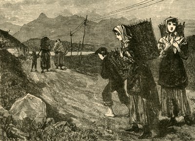 Einheimische holen Torf, 1898 von Unbekannt