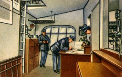Navigationsraum an Bord eines Zeppelins, 1932 von Unbekannt
