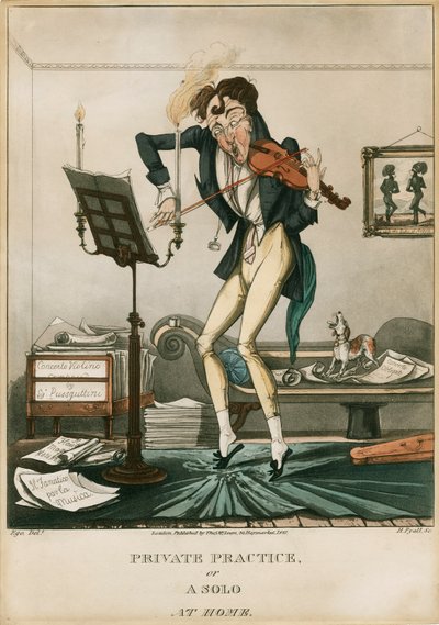 Niccolo Paganini - Karikatur von Unbekannt