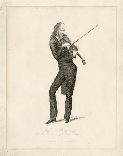 Niccolo Paganini - Porträt von Unbekannt