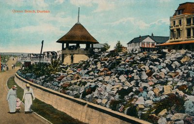 Strand von Durban, um 1914 von Unbekannt