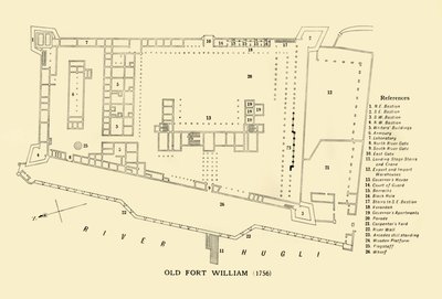 Altes Fort William, 1756, 1925 von Unbekannt