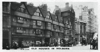 Alte Häuser in Holborn, London von Unbekannt