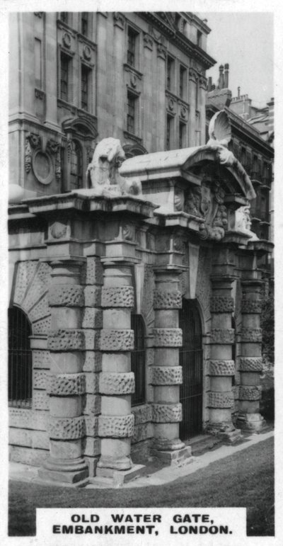 Altes Wasser Tor, Embankment, London, um 1920er Jahre von Unbekannt