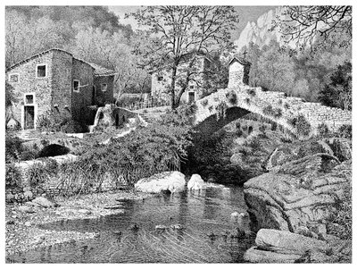 Auf dem Weg nach Ceriana, San Remo, 1901 von Unbekannt