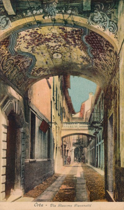 Orta - Via Giaccomo Giovanetti, ca. 1910 von Unbekannt