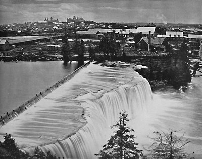Ottawa, Kanada, von den Rideau Falls, um 1897 von Unbekannt