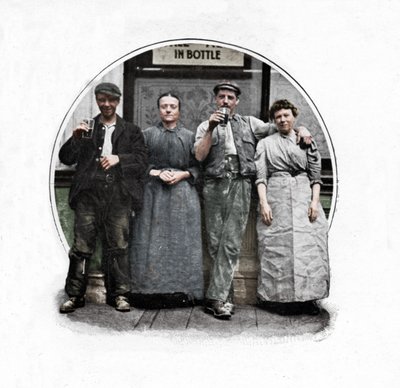 Vor einem Wirtshaus, London, um 1903 von Unbekannt