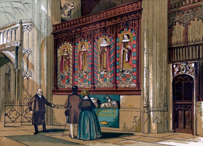 Bemalter Bildschirm, St. Georges Kapelle, 19. Jahrhundert von Unbekannt