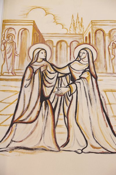 Gemälde in der Kathedrale von Lome: Die Heimsuchung, Lome, Togo von Unbekannt