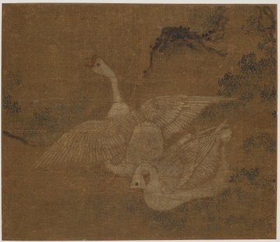 Paar Hausgänse, Möglicherweise Ming-Dynastie, 1368-1644 von Unbekannt