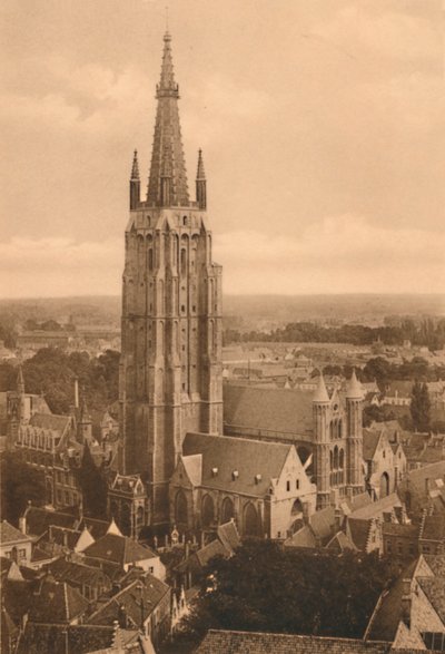 Panorama und Kirche Notre-Dame, um 1928 von Unbekannt
