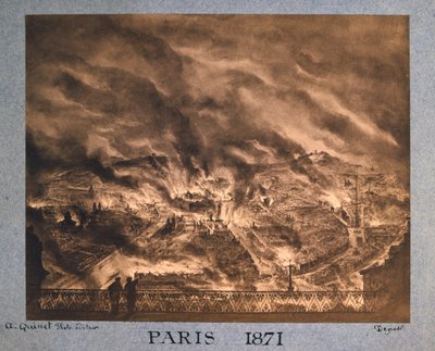 Paris in Flammen, 1871 von Unbekannt