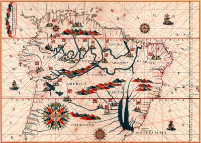 Teil von Südamerika, 1582 von Unbekannt