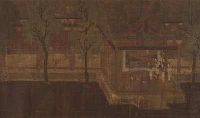 Pavillon mit Figuren von Unbekannt