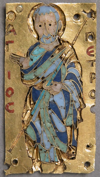 Plakette mit dem heiligen Petrus, byzantinisch, 11. Jahrhundert von Unbekannt