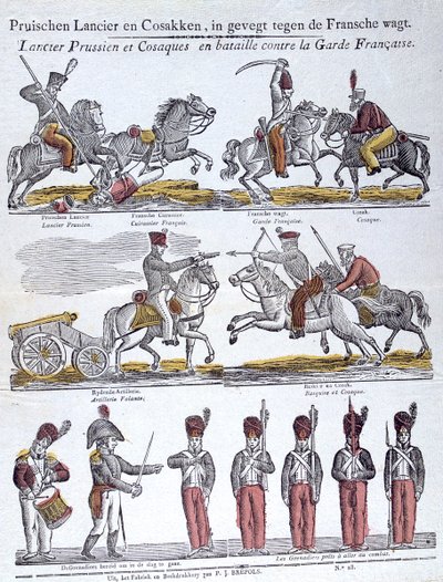 Beliebtes Bild der napoleonischen Kriege, 19. Jahrhundert von Unbekannt