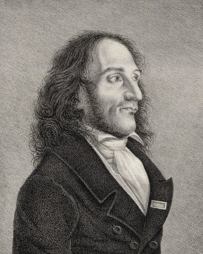 Porträt von Niccolò Paganini 1782-1840, ca. 1830 von Unbekannt