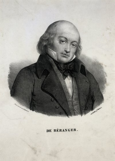 Porträt von Pierre-Jean de Béranger 1780-1857 von Unbekannt