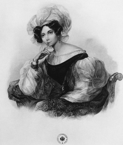 Porträt von Prinzessin Zinaida Alexandrovna Volkonskaya 1792-1862 von Unbekannt