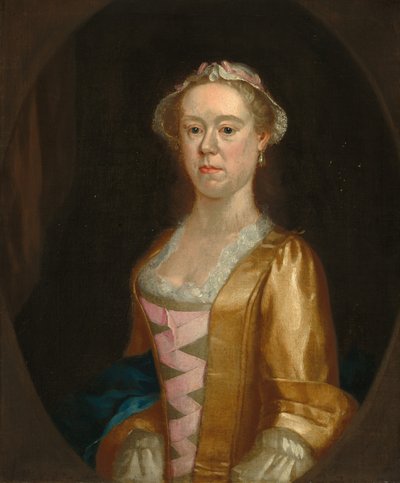 Porträt einer Dame, um 1730-1750 von Unbekannt