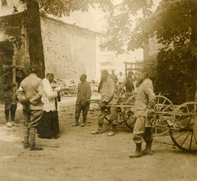 Priester, der im Freien die Messe liest, ca. 1914-1918 von Unbekannt