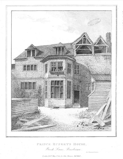 Haus von Prinz Rupert, Beech Lane, Barbican, 1800 von Unbekannt