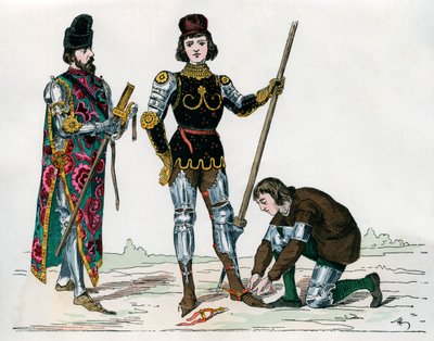 Prinz, Knappe und Diener, 15. Jahrhundert 1882-1884 von Unbekannt