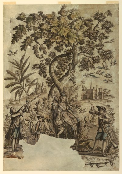 Vogeljagd, 1730–50 von Unbekannt