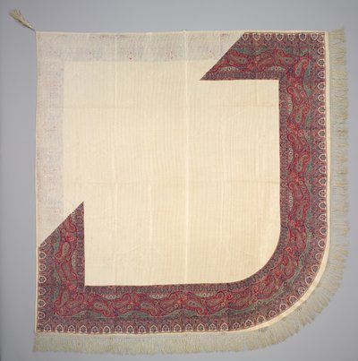 Bedruckter Seidenschal, 1835-1840 von Unbekannt