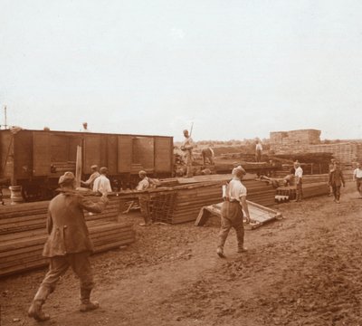 Gefangene, Genicourt, Nordfrankreich, um 1914-1918 von Unbekannt