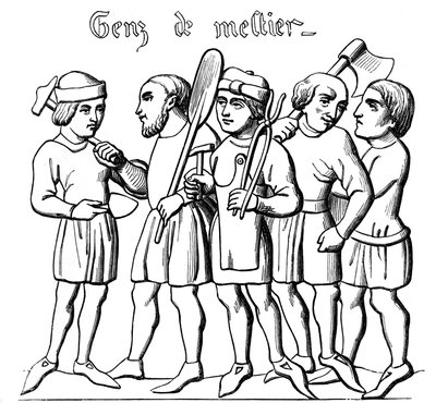 Berufshandwerker, 14. Jahrhundert 1849 von Unbekannt