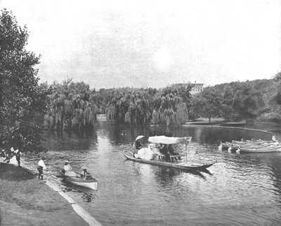 Öffentlicher Garten und See, Boston, USA, um 1900 von Unbekannt